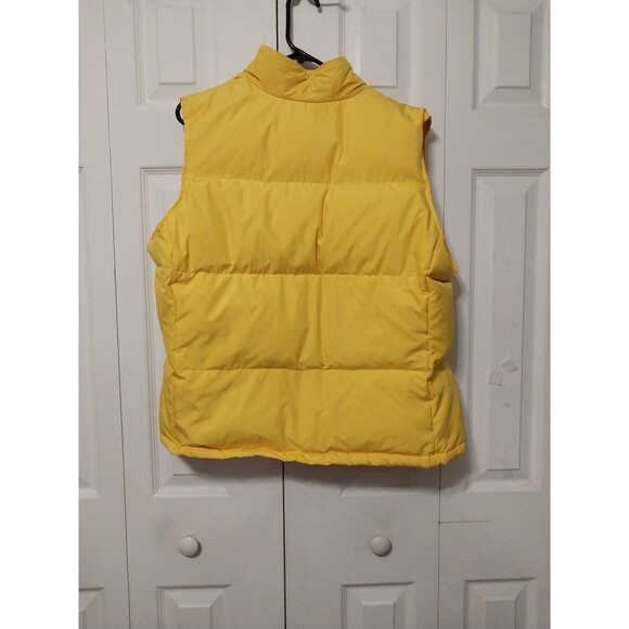 Old Navy Mustard Yellow Full Zip Down Filled Puffer Vest Woman's XL - Picture 3 of 7
